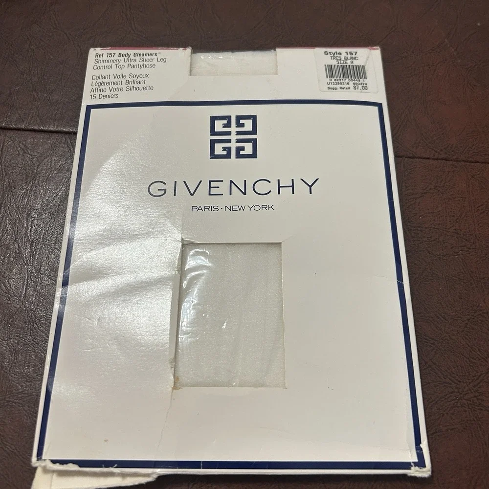 Vintage Givenchy Body Gleamers Pantyhose Style 157 White Size A Denier NOS
